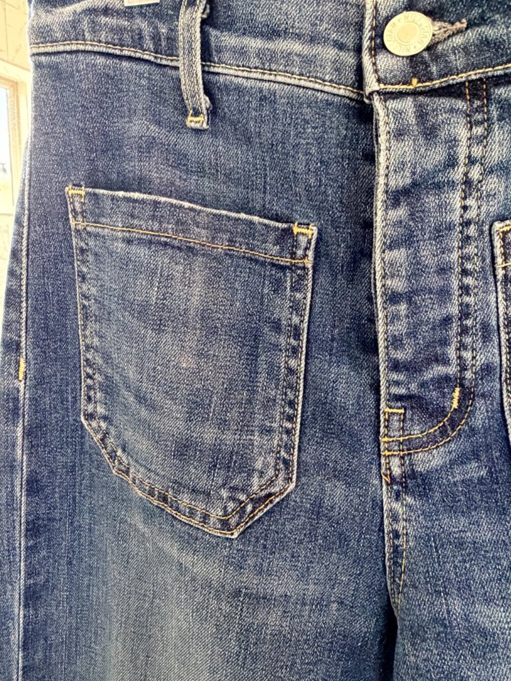 Nili Lotan Florence Flared Denim Jeans in Classic Wash, Size 26, Like New - Picture 8 of 9